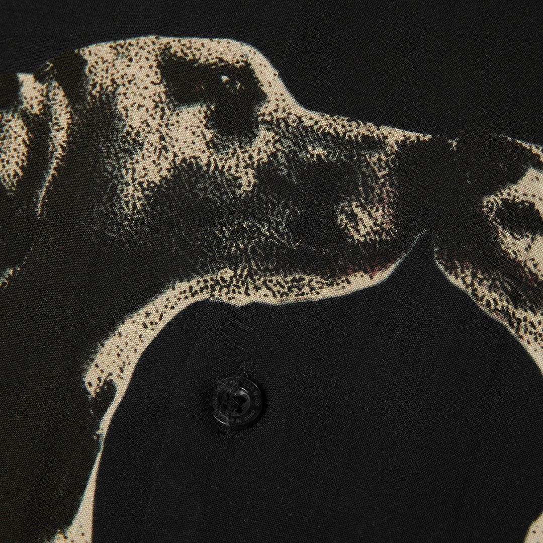 HUF WORLDWIDE(ハフ ワールドワイド)| DOGGED SS RESORT SHIRT / BLACK | スノーボード・スケートボードのTACTICS JAPAN