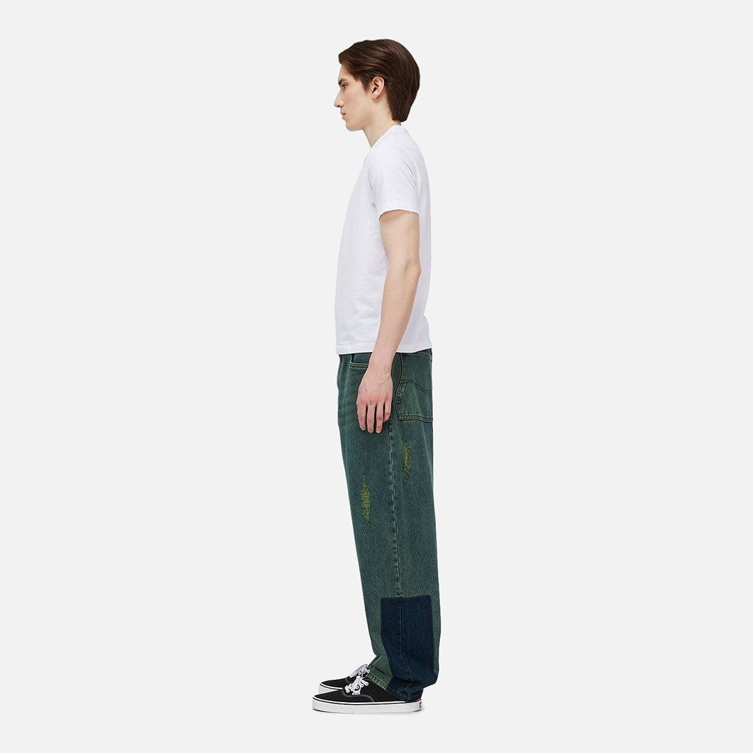DIME MTL(ダイム モントリオール) | BAGGY DENIM PANTS / DISTRESSED GREEN | スノーボード・スケートボードのTACTICS JAPAN