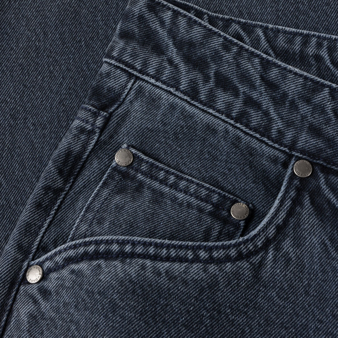 DIME MTL(ダイム モントリオール) | BAGGY DENIM PANTS / OVERDYED BLUE | スノーボード・スケートボードのTACTICS JAPAN