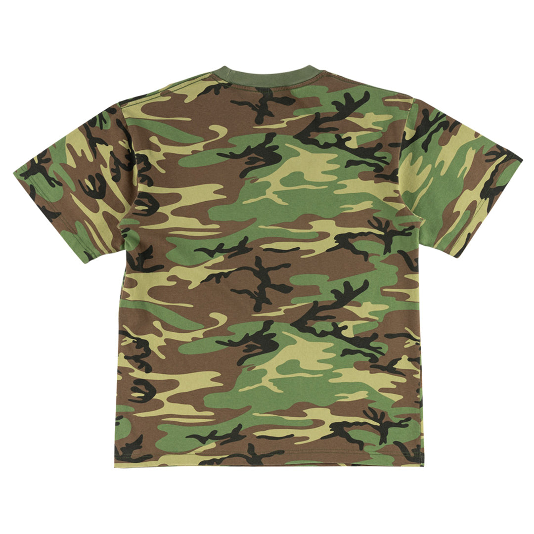 WELCOME SKATEBOARDS(ウェルカム スケートボード)| BARB CAMO BOXY GARMENT-DYED TEE / CAMO | スノーボード・スケートボードのTACTICS JAPAN