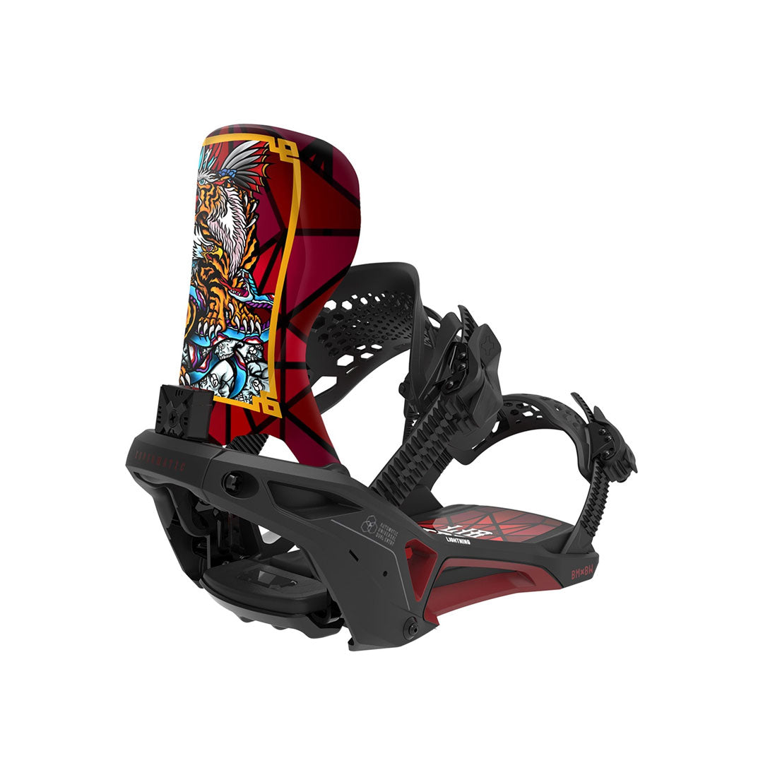 BENT METAL(ベントメタル)| LIGHTNING SUPERMATIC SNOWBOARD BINDINGS 2027 / BLACK/RED | スノーボード・スケートボードのTACTICS JAPAN
