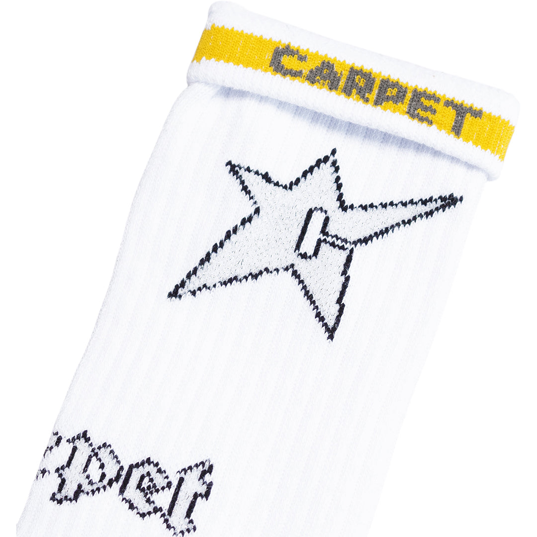 CARPET COMPANY(カーペット カンパニー)| C-STAR SOCK / WHITE | スノーボード・スケートボードのTACTICS JAPAN