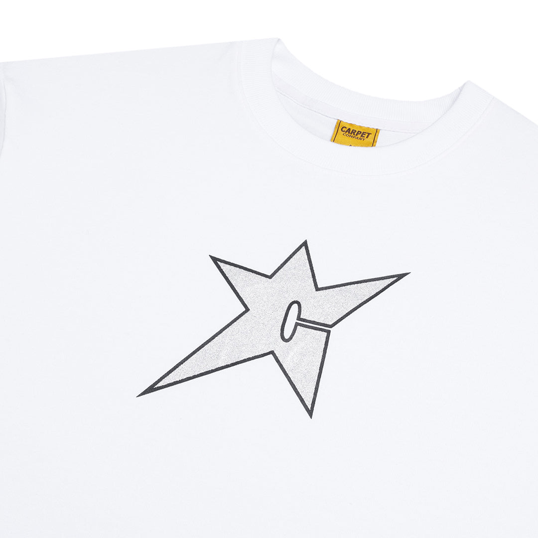 CARPET COMPANY(カーペット カンパニー)| C-STAR METALLIC TEE / WHITE | スノーボード・スケートボードのTACTICS JAPAN