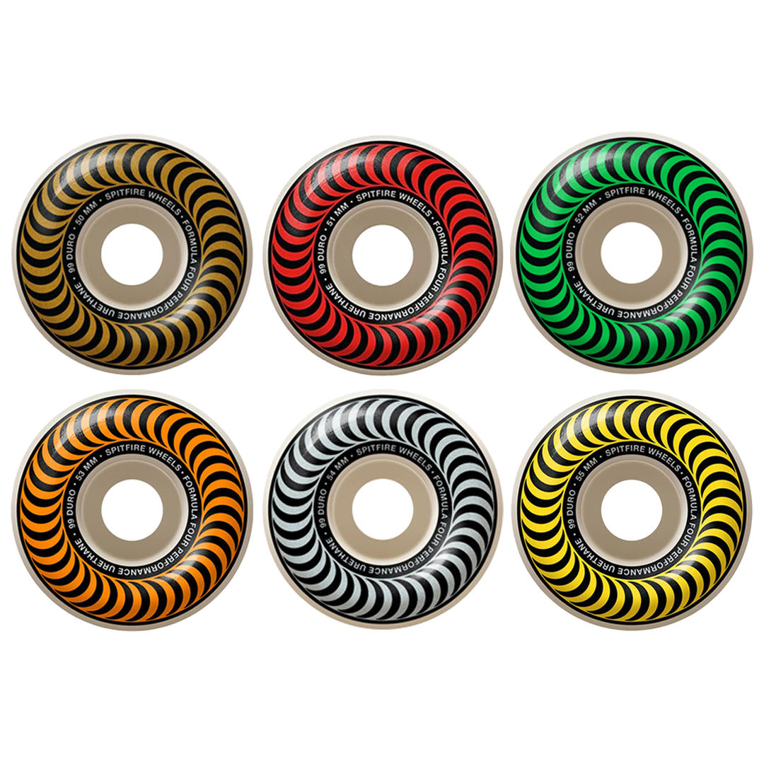 FORMULA FOUR CLASSICS 99A ウィール 4個入り52mm Spitfire Formula Four Classic Swirl Black & Orange 52mm 99a