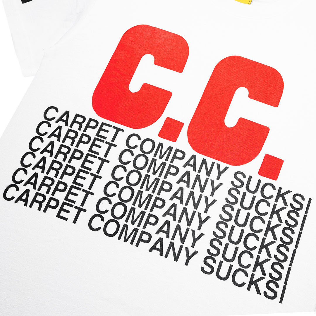 CARPET COMPANY(カーペット カンパニー)| C.C. SUCKS TEE / WHITE | スノーボード・スケートボードのTACTICS JAPAN