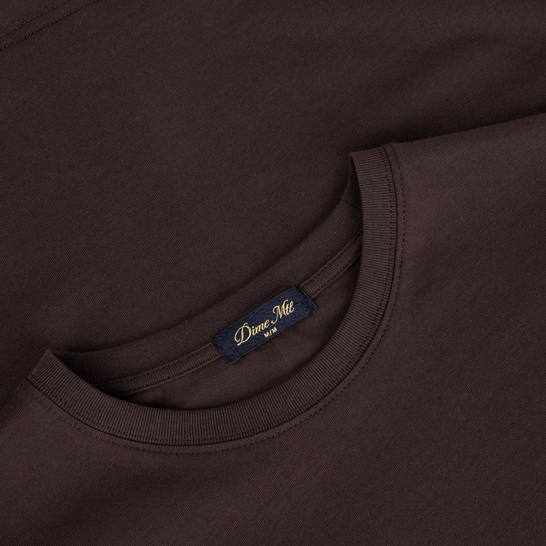 DIME(ダイム)| CLASSIC SMALL LOGO CREWNECK / DARK BROWN | スノーボード・スケートボードのTACTICS JAPAN