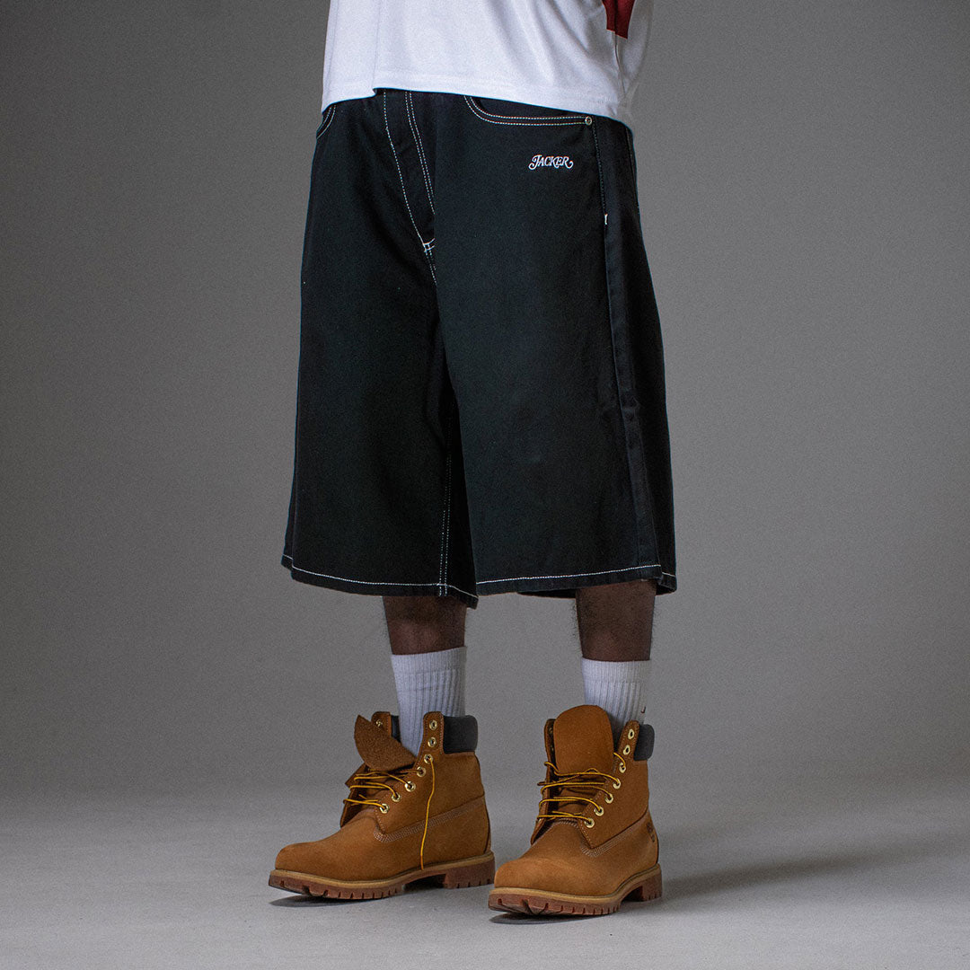 JACKER(ジャッカー)| CLASSIC BAGGY SHORT / BLACK | スノーボード・スケートボードのTACTICS JAPAN