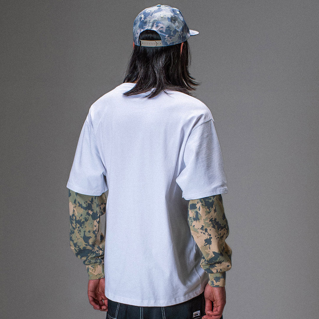 JACKER(ジャッカー)| COLLAGE WAFFLE CAMO LOUNGSLEVE / WHITE | スノーボード・スケートボードのTACTICS JAPAN