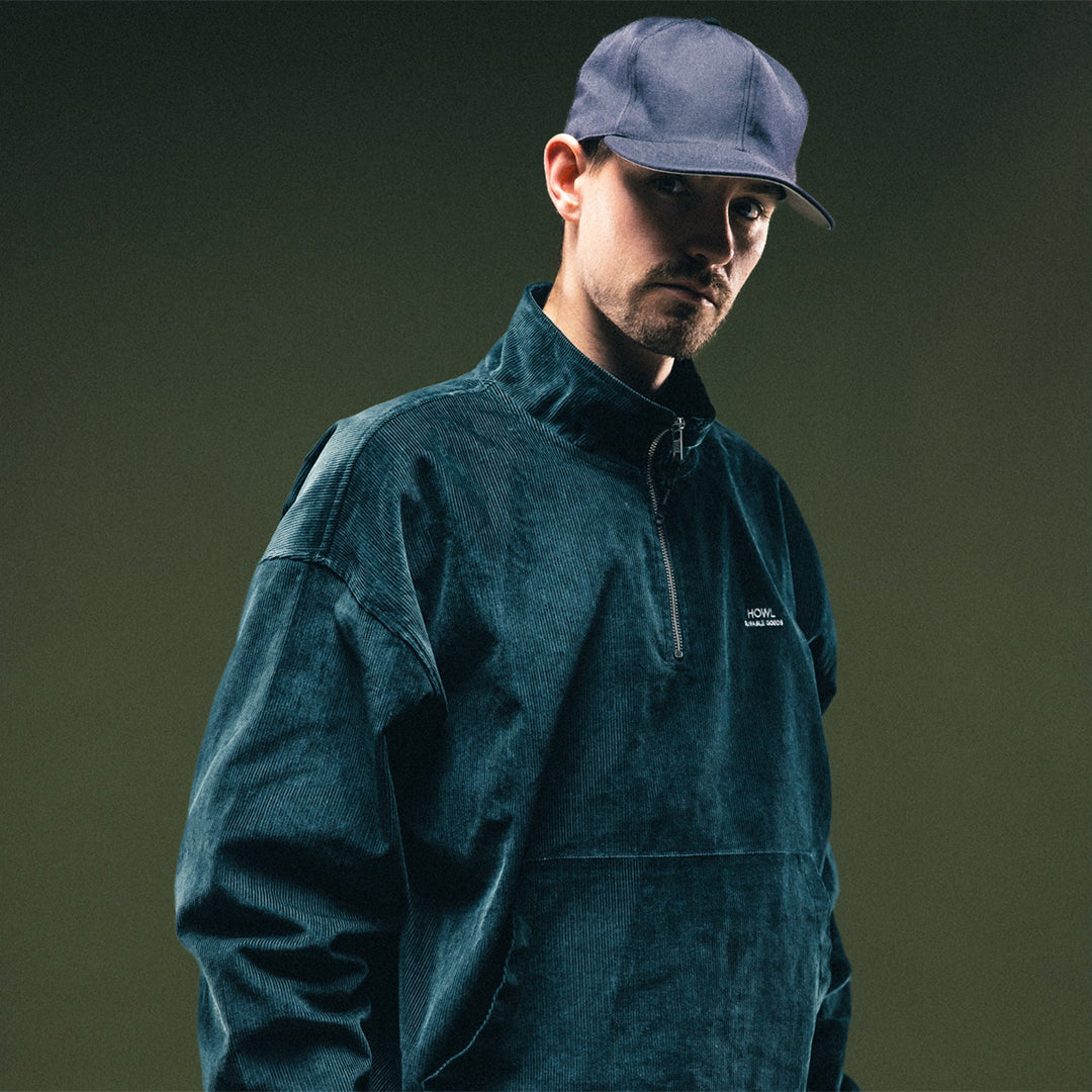 HOWL SUPPLY(ハウル サプライ)| CORDUROY HALF ZIP / GREEN | スノーボード・スケートボードのTACTICS JAPAN