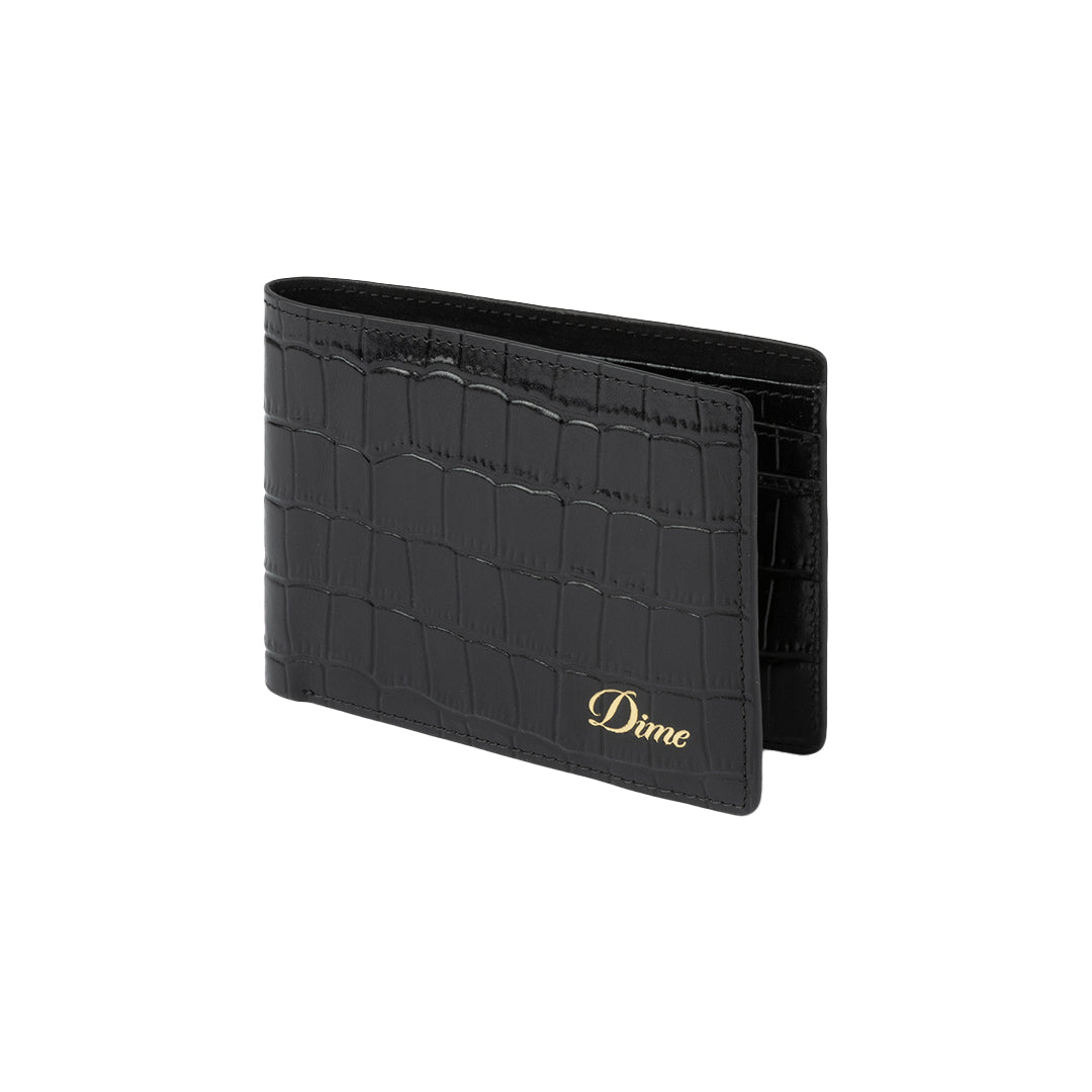 DIME MTL(ダイム モントリオール)| CROC BIFOLD WALLET / BLACK | スケートボード・スノーボードのTACTICS JAPAN