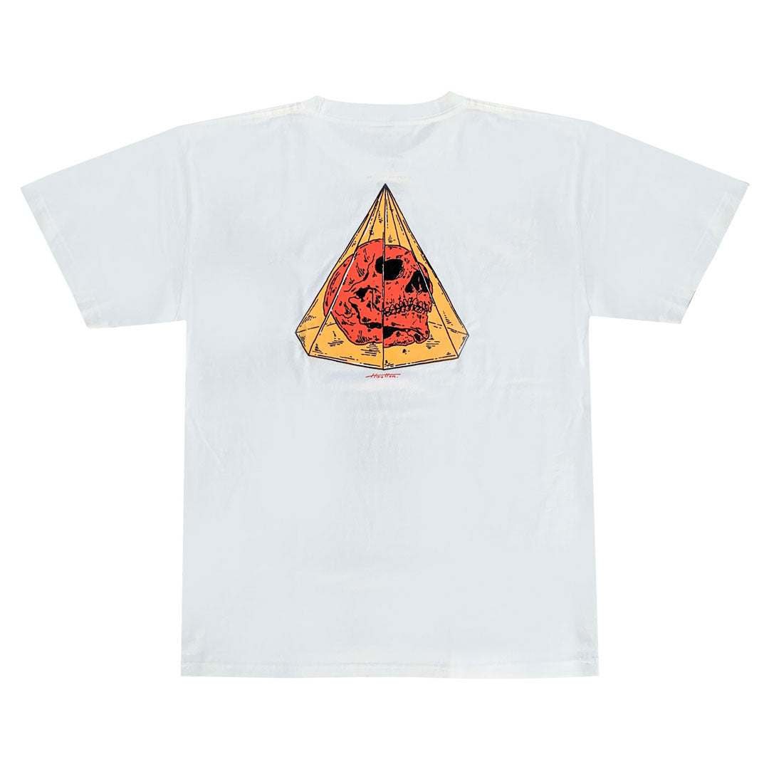 TIMESCAN(タイムスキャン)| CRYSTAL SKULL T-SHIRT / WHITE | スノーボード・スケートボードのTACTICS JAPAN