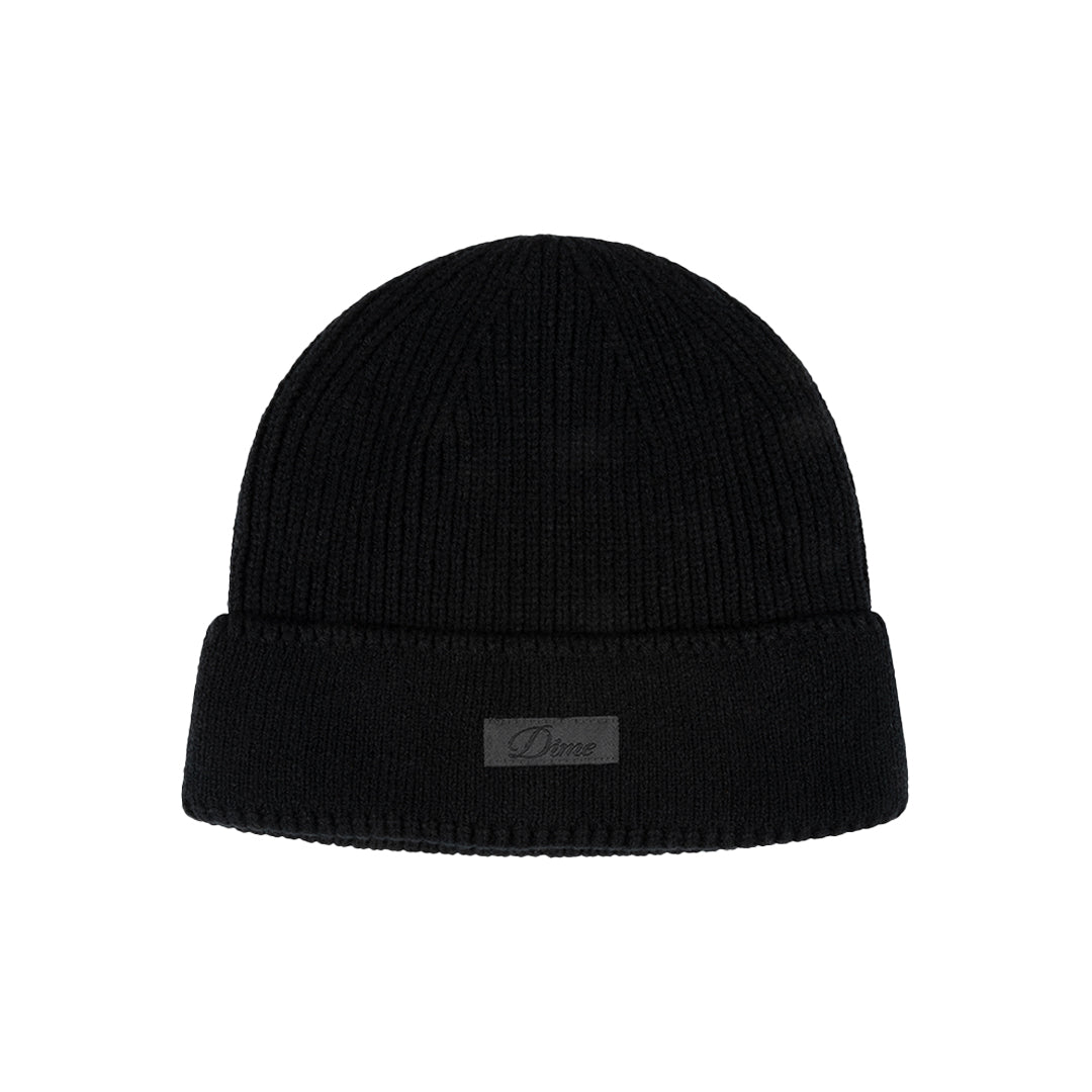 DIME MTL(ダイム モントリオール)| CURSIVE RIB BEANIE / BLACK | スケートボード・スノーボードのTACTICS JAPAN