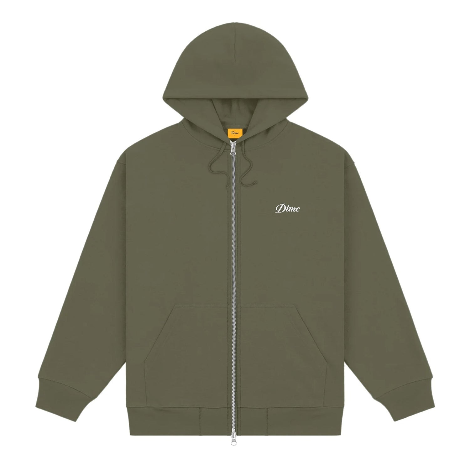 CURSIVE ZIP HOODIE / ARMY GREEN