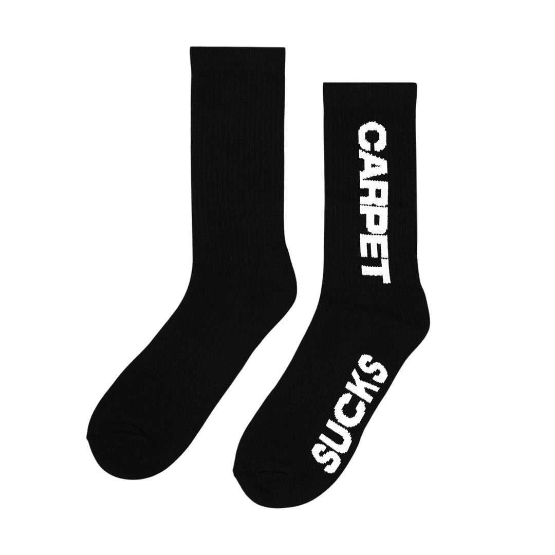 CARPET COMPANY(カーペット カンパニー)| CARPET SUCKS SOCK / BLACK | スノーボード・スケートボードのTACTICS JAPAN
