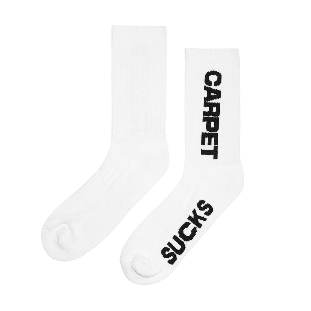 CARPET COMPANY(カーペット カンパニー)| CARPET SUCKS SOCK / WHITE | スノーボード・スケートボードのTACTICS JAPAN