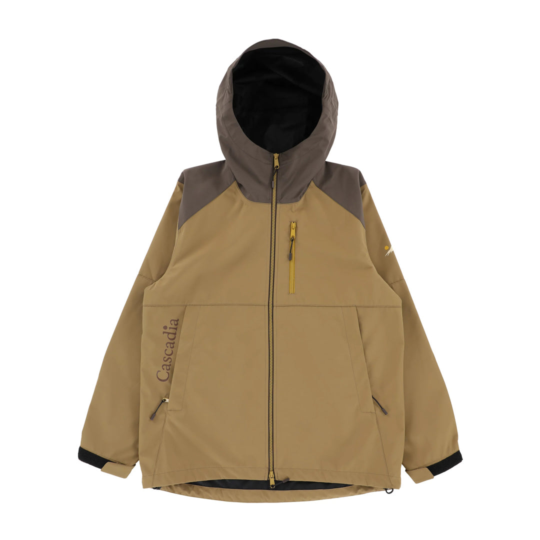TACTICS(タクティクス)| CASCADIA 3L RAINBREAKER JACKET / DARK EARTH | スノーボード・スケートボードのTACTICS JAPAN
