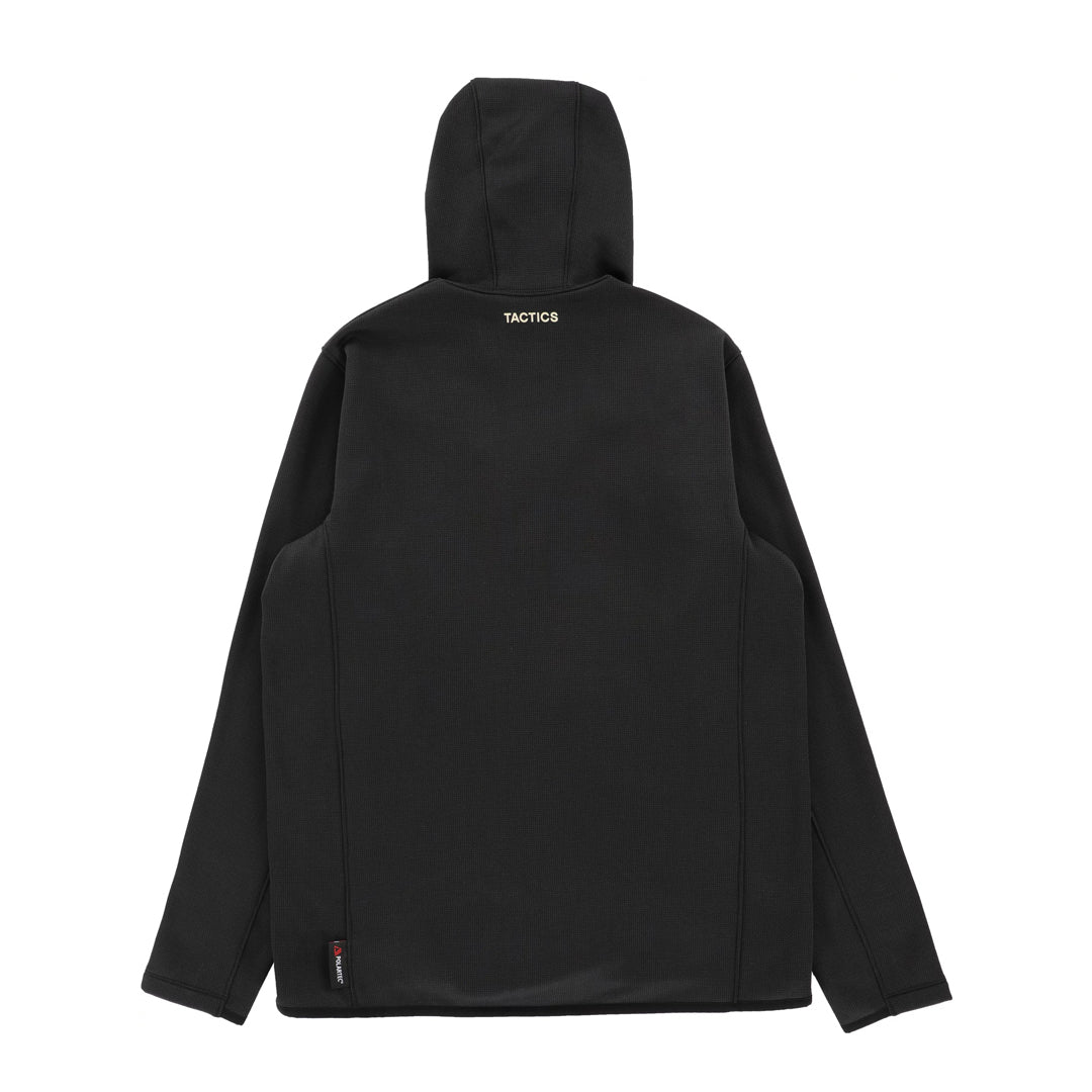 TACTICS(タクティクス)| CASCADIA POLARTEC MICROGRID ZIP HOODIE / BLACK | スノーボード・スケートボードのTACTICS JAPAN