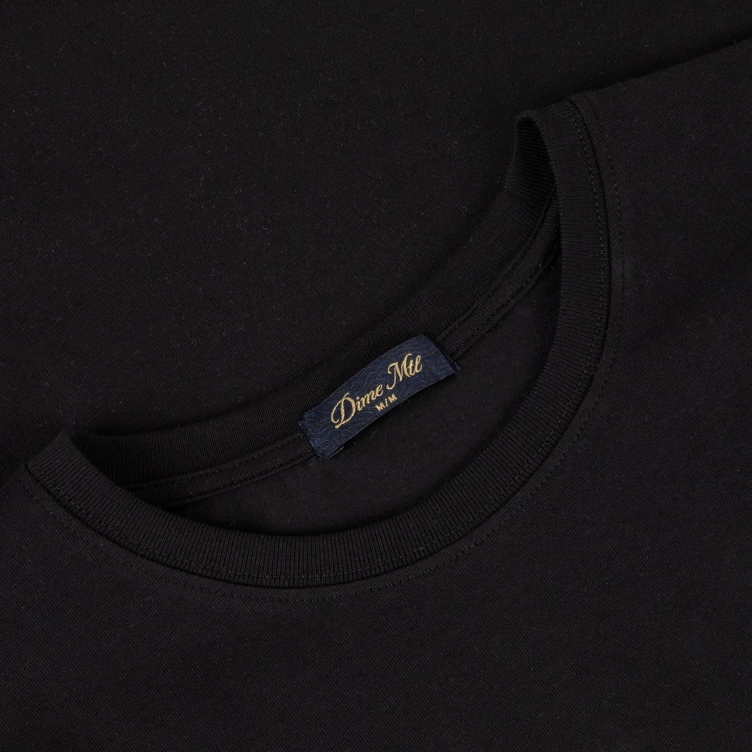 DIME MTL(ダイム モントリオール) | CLASSIC SMALL LOGO LS T-SHIRT / BLACK | スノーボード・スケートボードのTACTICS JAPAN