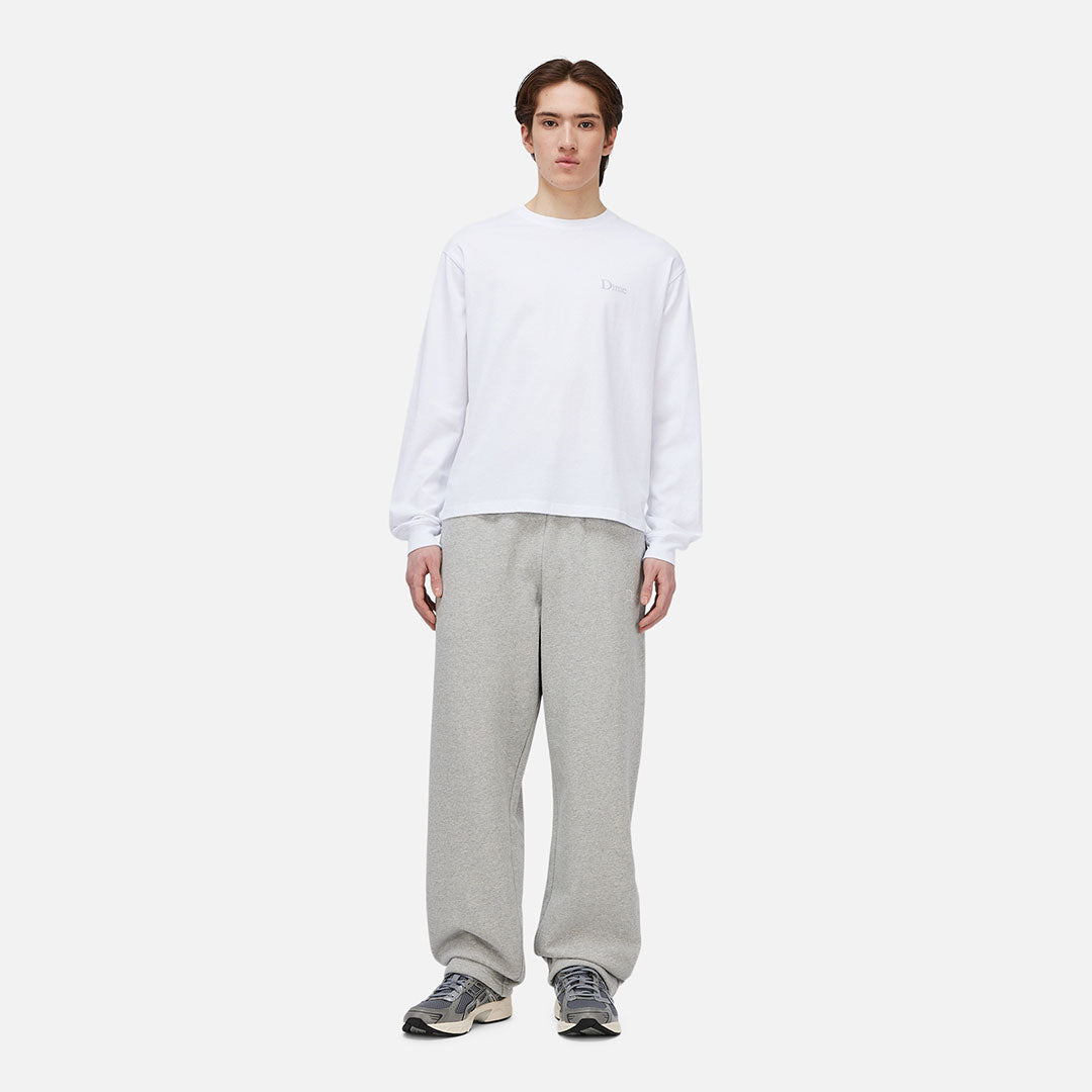 DIME MTL(ダイム モントリオール) | CLASSIC SMALL LOGO LS T-SHIRT / WHITE | スノーボード・スケートボードのTACTICS JAPAN