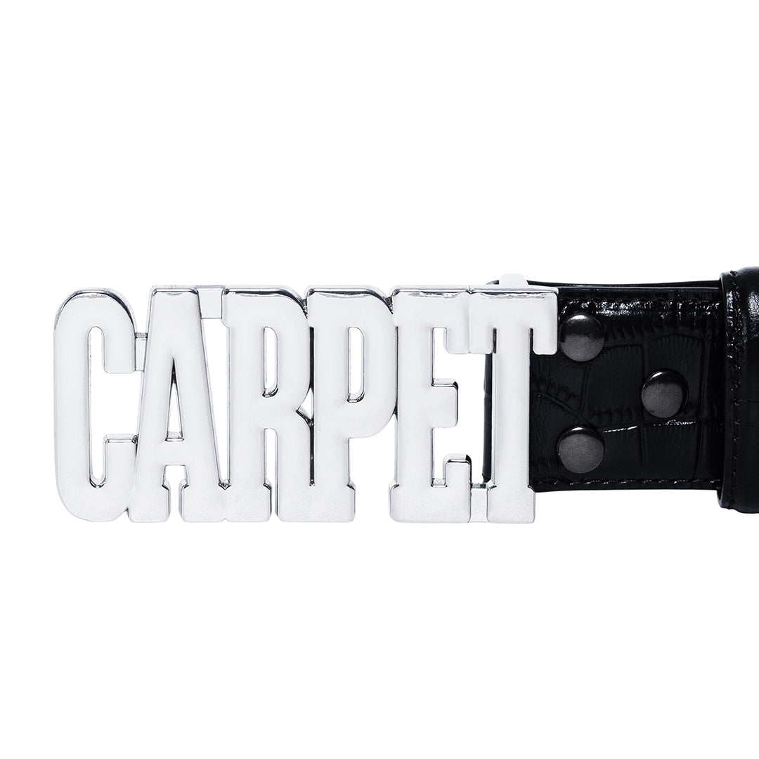 CARPET COMPANY(カーペット カンパニー)| CARPET CROCSKIN LEATHER BELT / BLACK | スノーボード・スケートボードのTACTICS JAPAN
