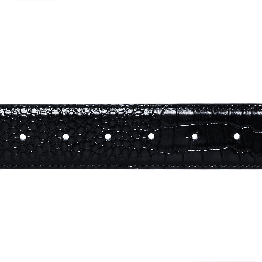 CARPET COMPANY(カーペット カンパニー)| CARPET CROCSKIN LEATHER BELT / BLACK | スノーボード・スケートボードのTACTICS JAPAN