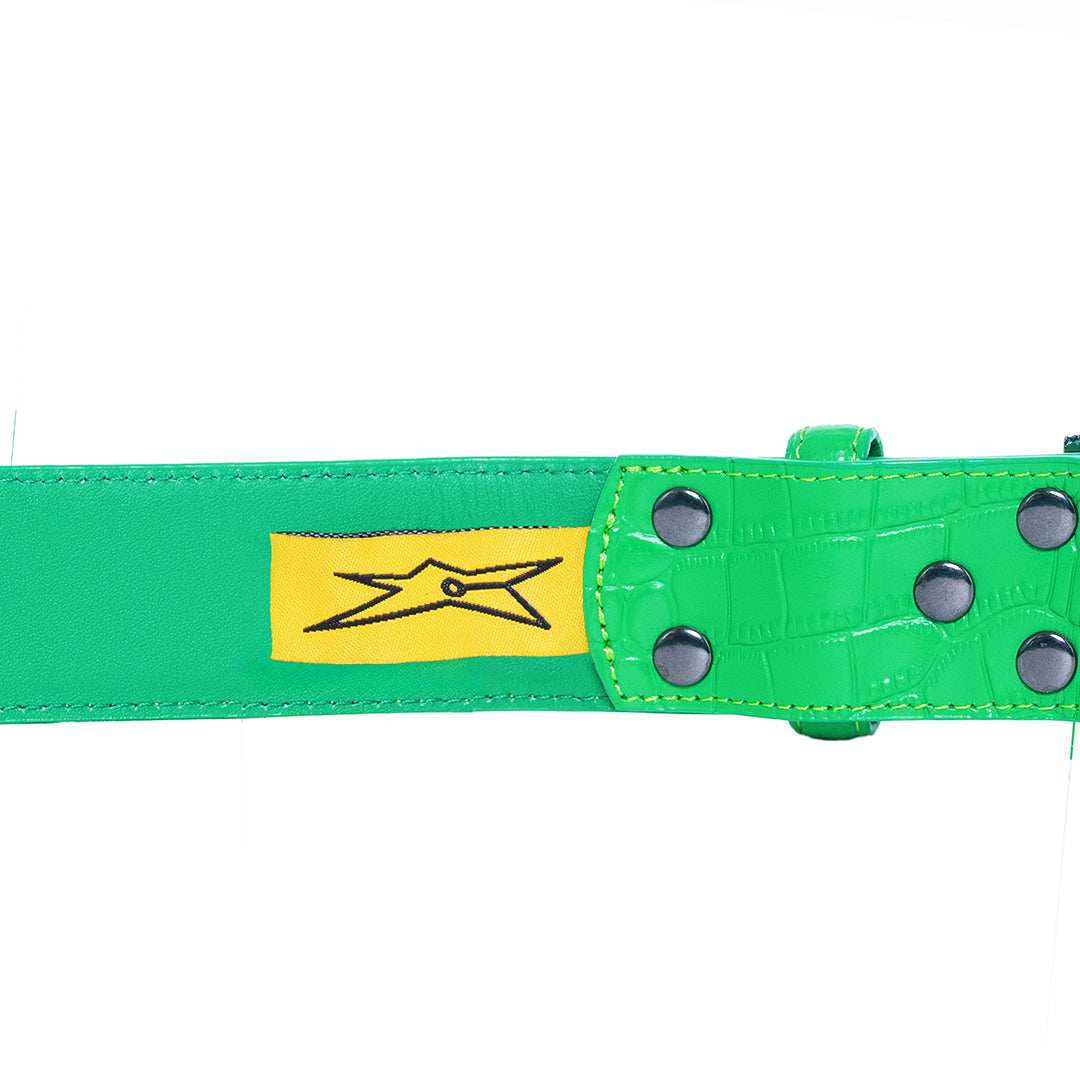 CARPET COMPANY(カーペット カンパニー)| CARPET CROCSKIN LEATHER BELT / GREEN | スノーボード・スケートボードのTACTICS JAPAN