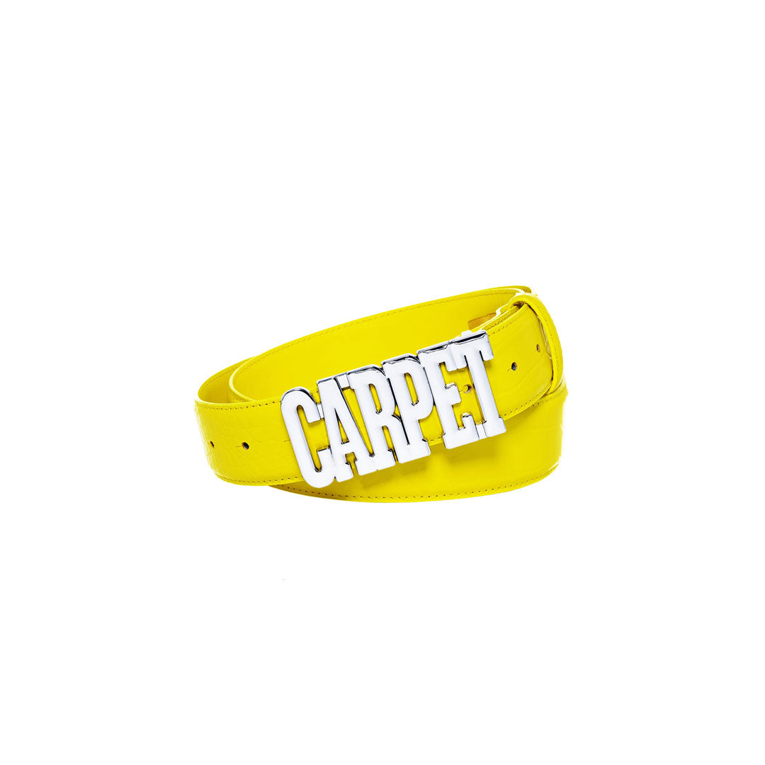 CARPET COMPANY(カーペット カンパニー)| CARPET CROCSKIN LEATHER BELT / YELLOW | スノーボード・スケートボードのTACTICS JAPAN