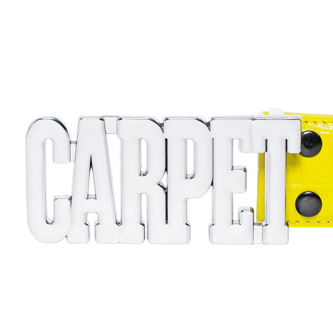 CARPET COMPANY(カーペット カンパニー)| CARPET CROCSKIN LEATHER BELT / YELLOW | スノーボード・スケートボードのTACTICS JAPAN