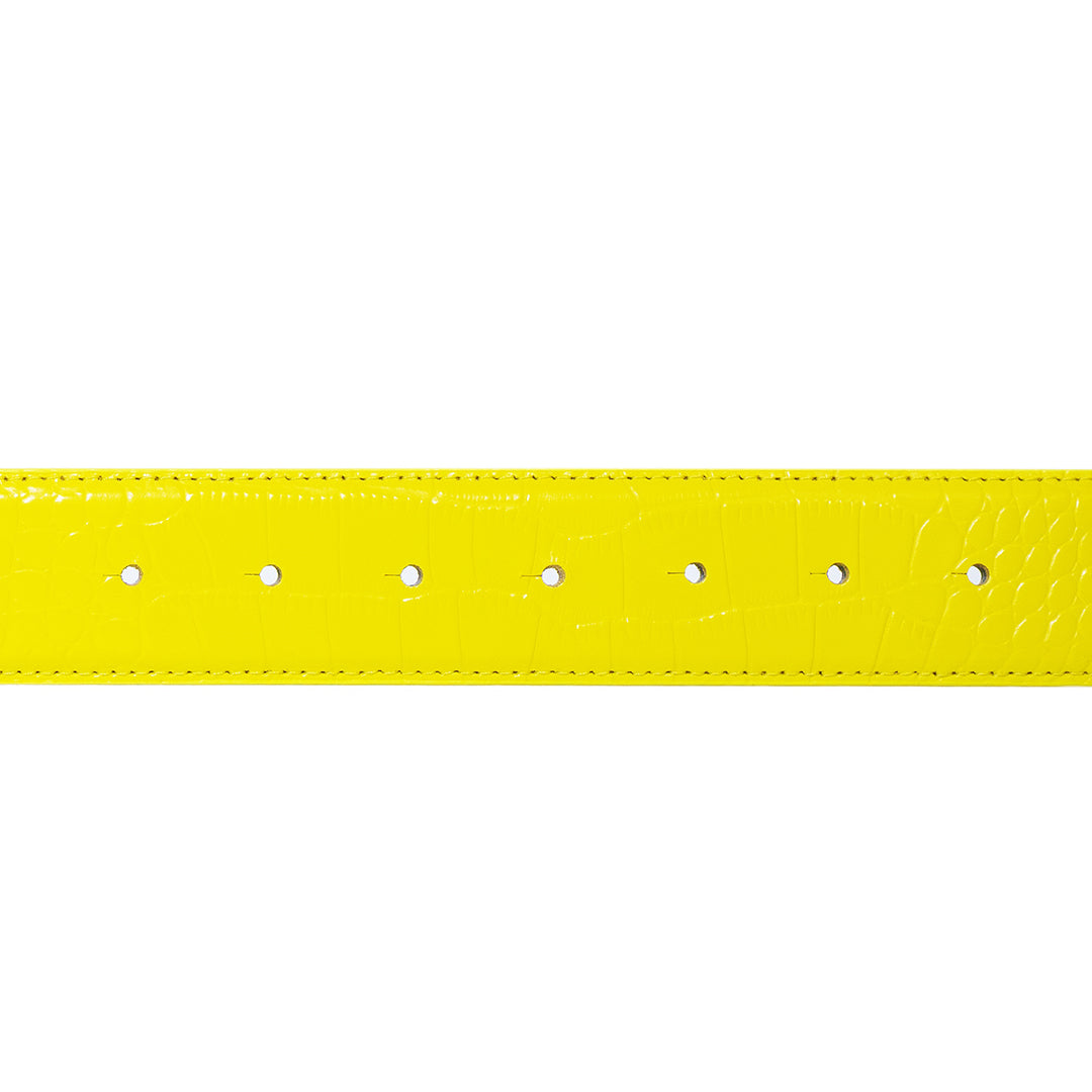 CARPET COMPANY(カーペット カンパニー)| CARPET CROCSKIN LEATHER BELT / YELLOW | スノーボード・スケートボードのTACTICS JAPAN