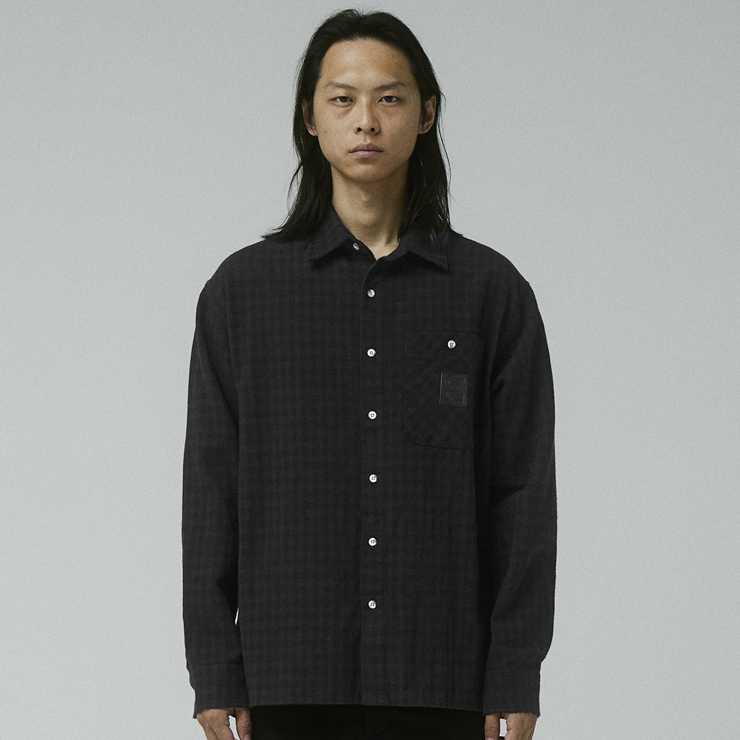 FORMER(フォーマー)| CRUX FLANNEL LS SHIRT / BLACK | スノーボード・スケートボードのTACTICS JAPAN
