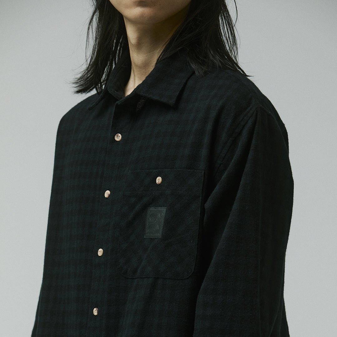 FORMER(フォーマー)| CRUX FLANNEL LS SHIRT / BLACK | スノーボード・スケートボードのTACTICS JAPAN