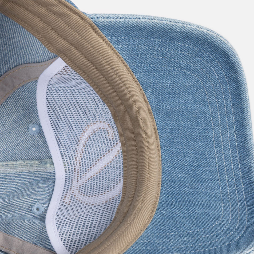 DIME MTL(ダイム モントリオール)| CURSIVE DENIM WORKER CAP / BLUE WASHED | スノーボード・スケートボードのTACTICS JAPAN