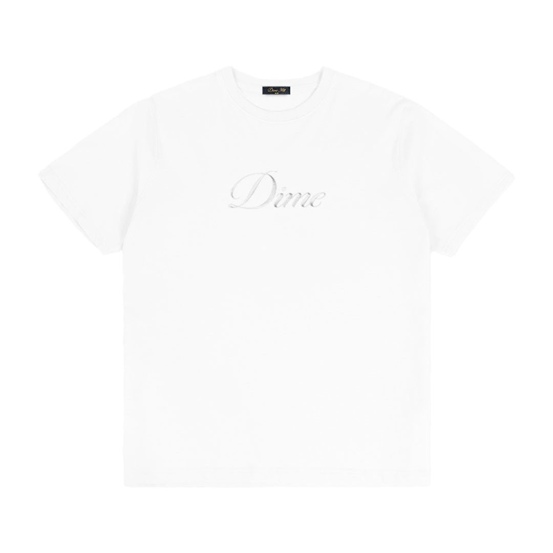 DIME MTL(ダイム モントリオール) | CURSIVE T-SHIRT / WHITE | スノーボード・スケートボードのTACTICS JAPAN