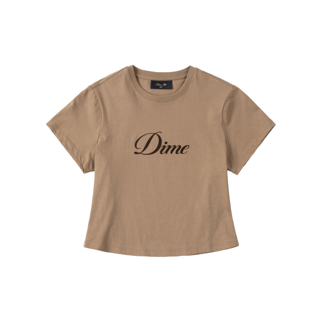 DIME MTL(ダイム モントリオール) | CURSIVE TEE / TAN | スノーボード・スケートボードのTACTICS JAPAN