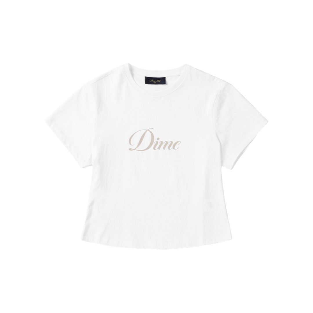 DIME MTL(ダイム モントリオール) | CURSIVE TEE / WHITE | スノーボード・スケートボードのTACTICS JAPAN
