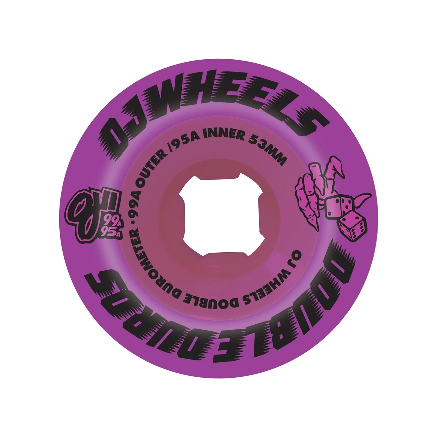 OJ WHEELS(オージェイ ウィール)| DOUBLE DURO MINI COMBO / PURPLE - 53MM 99A/95A | スノーボード・スケートボードのTACTICS JAPAN