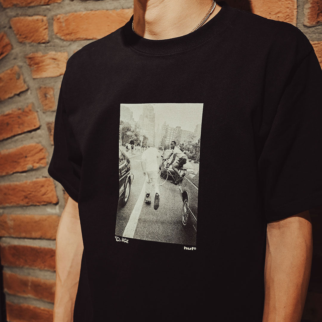 HUF WORLDWIDE(ハフ ワールドワイド)| FIGHT THE TRAFFIC S/S TEE / BLACK | スノーボード・スケートボードのTACTICS JAPAN