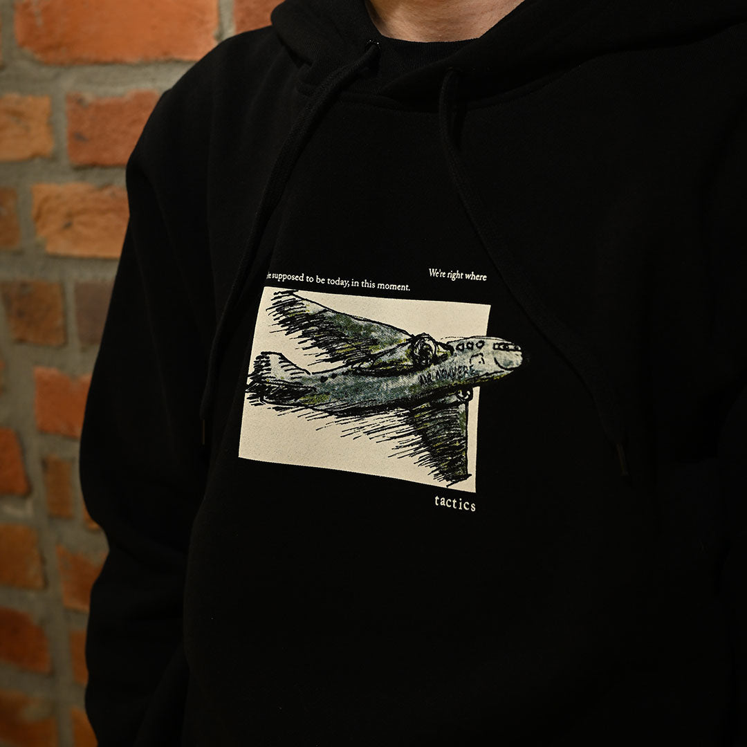 TACTICS(タクティクス)| AIR NO WHERE HOODIE / BLACK | スノーボード・スケートボードのTACTICS JAPAN