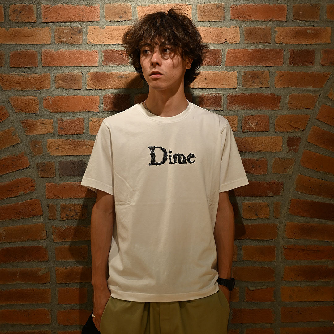 DIME MTL(ダイム モントリオール)| CLASSIC SPIKED T-SHIRT / WHITE | スノーボード・スケートボードのTACTICS JAPAN