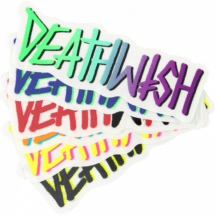 DEATHWISH SKATEBOARDS(デスウィッシュ)| DEATHSPRAY STICKER / BLUE | スノーボード・スケートボードのTACTICS JAPAN