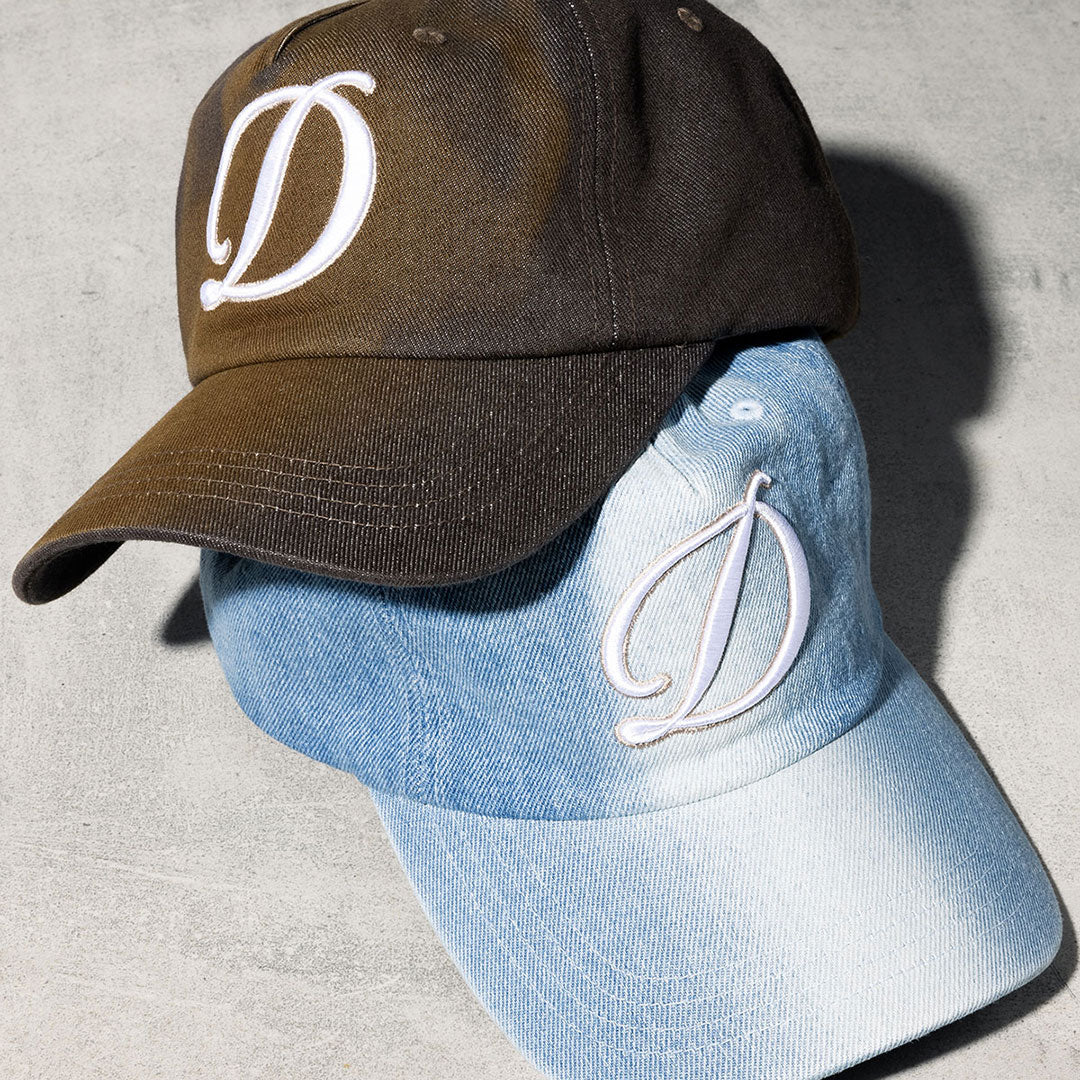 CURSIVE DENIM WORKER CAP / BLUE WASHED