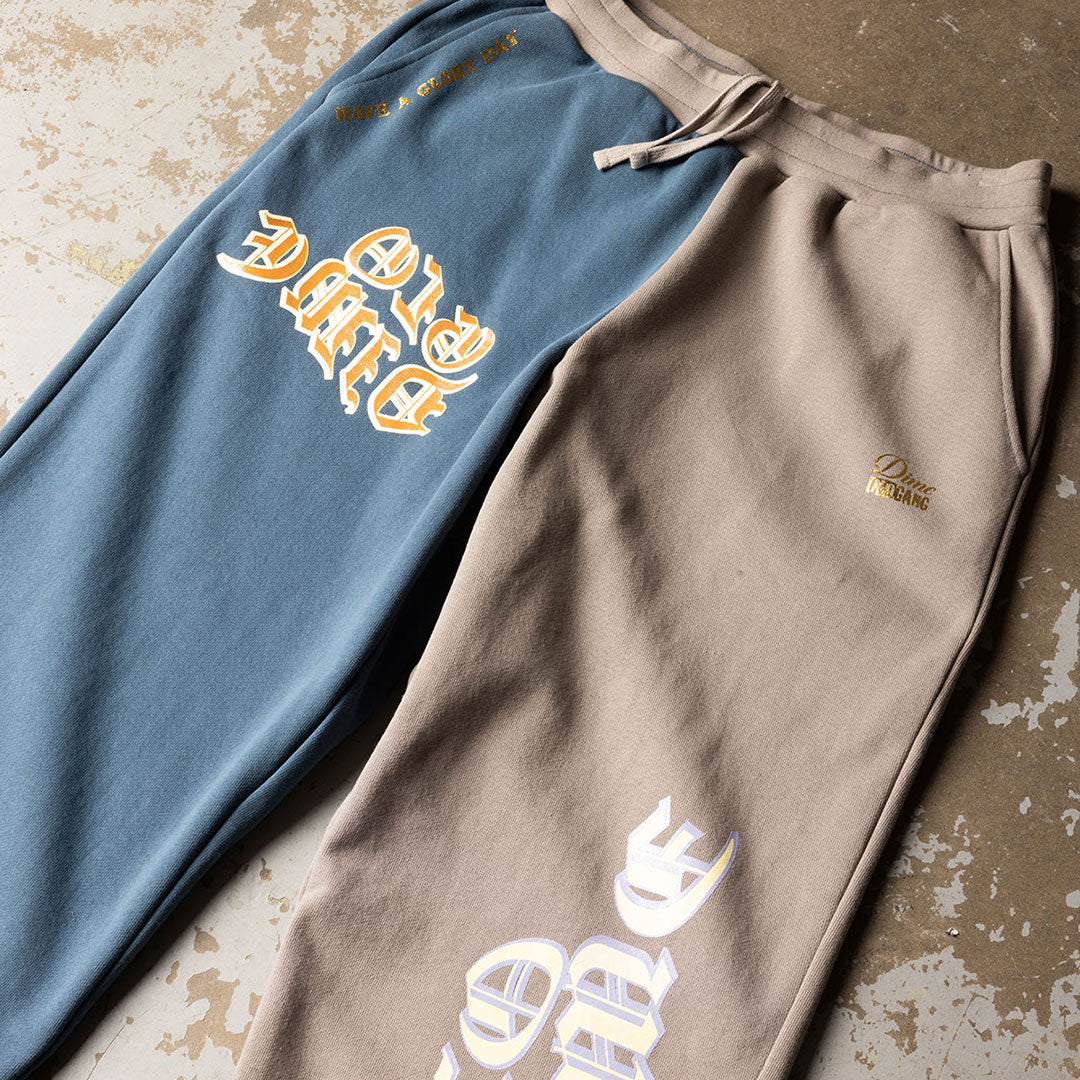 GLO DIME SWEATPANTS / GRAY/STORM BLUE