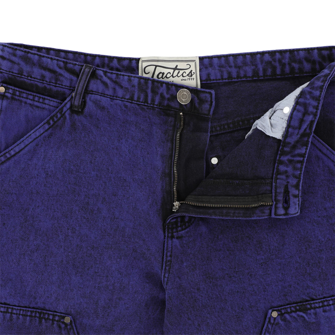 TACTICS(タクティクス)| DOUBLE KNEE JEANS / BLUE OVERDYE | スノーボード・スケートボードのTACTICS JAPAN