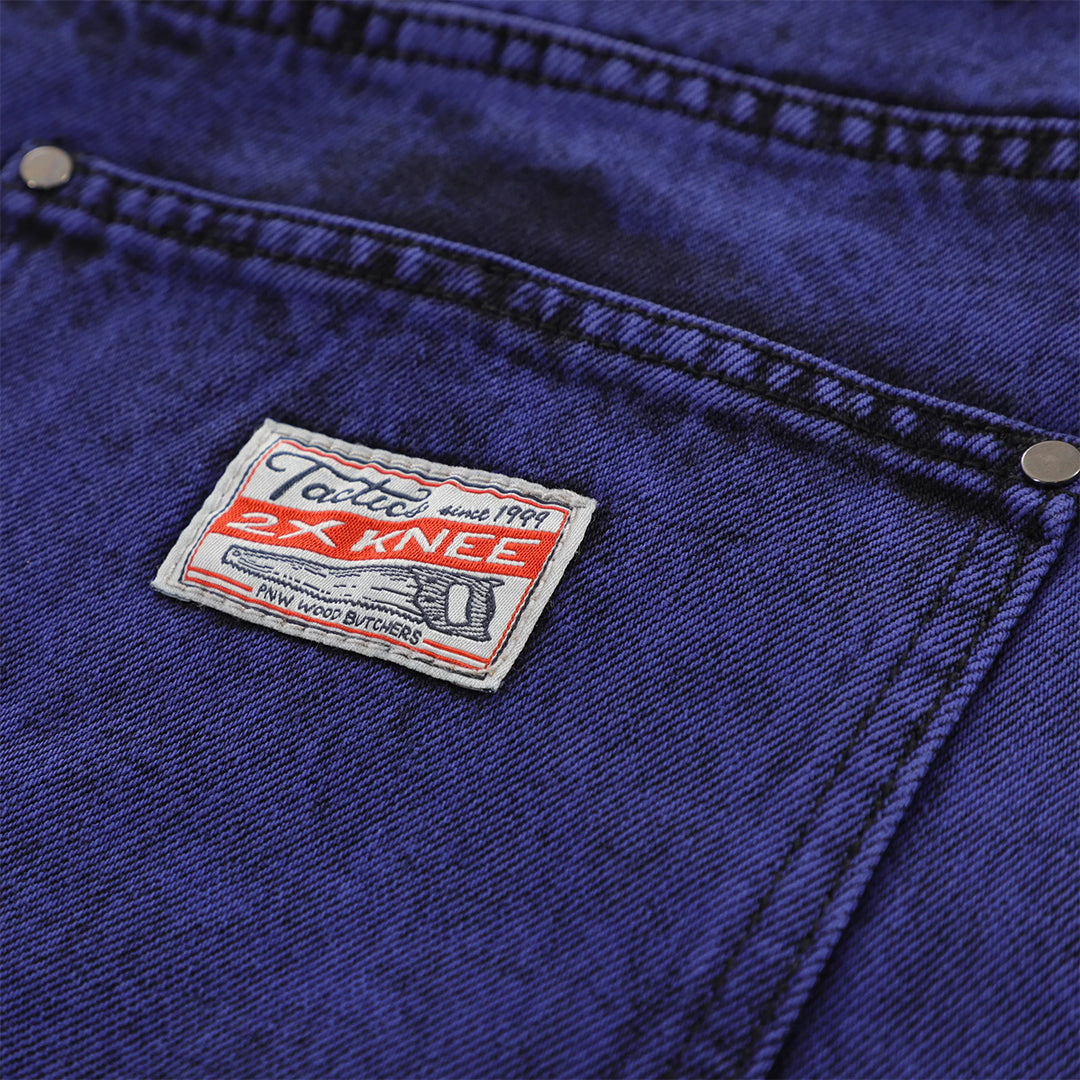 TACTICS(タクティクス)| DOUBLE KNEE JEANS / BLUE OVERDYE | スノーボード・スケートボードのTACTICS JAPAN