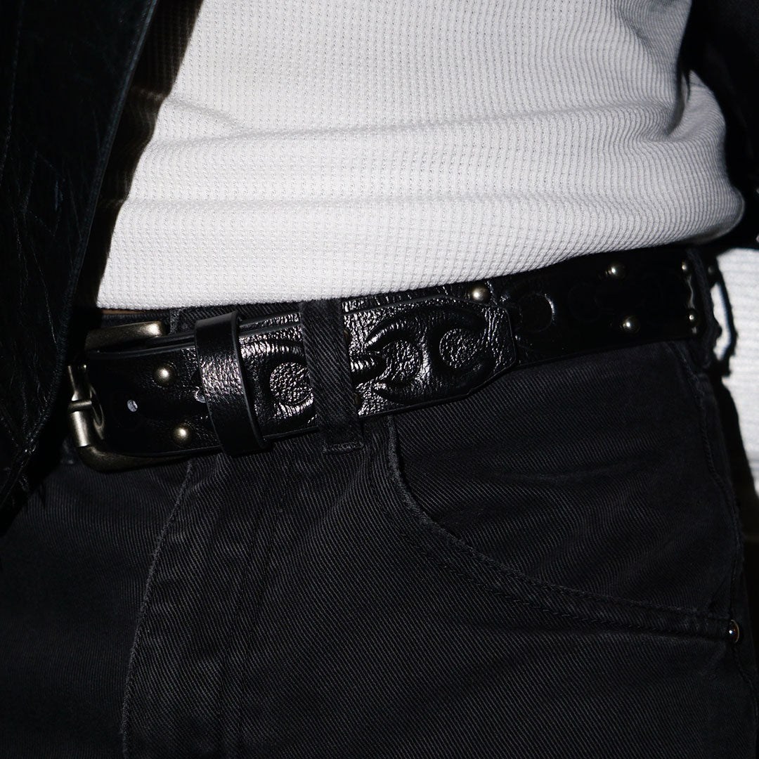STINGWATER(スティングウォーター)| ANCHOR CHAIN STUDDED BELT / BLACK | スノーボード・スケートボードのTACTICS JAPAN