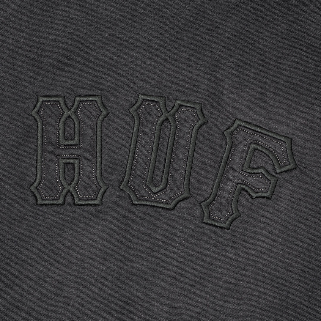 HUF WORLDWIDE(ハフ ワールドワイド)| ARCH WIDE FULL ZIP HOODIE / BLACK | スノーボード・スケートボードのTACTICS JAPAN
