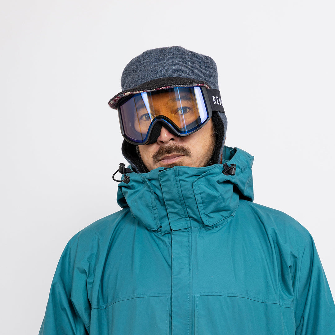 REVOLT OPTICAL(リボルト オプティカル)| FLAT LIGHT FLAME MAT BLACK BLACK / BLUE MIRROR/CLEAR PHO | スノーボード・スケートボードのTACTICS JAPAN