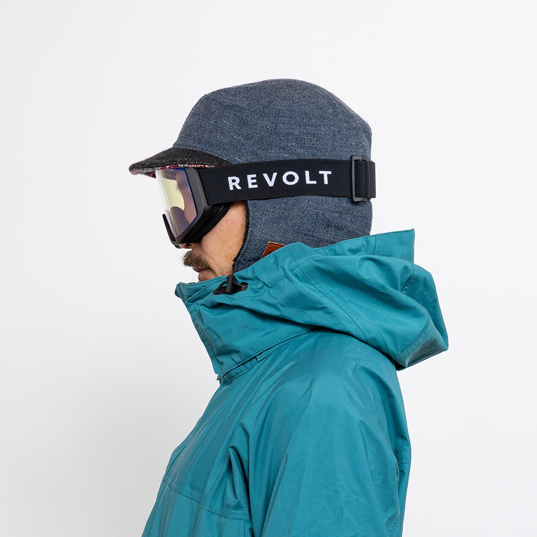 REVOLT OPTICAL(リボルト オプティカル)| FLAT LIGHT FLAME MAT BLACK BLACK / BLUE MIRROR/CLEAR PHO | スノーボード・スケートボードのTACTICS JAPAN