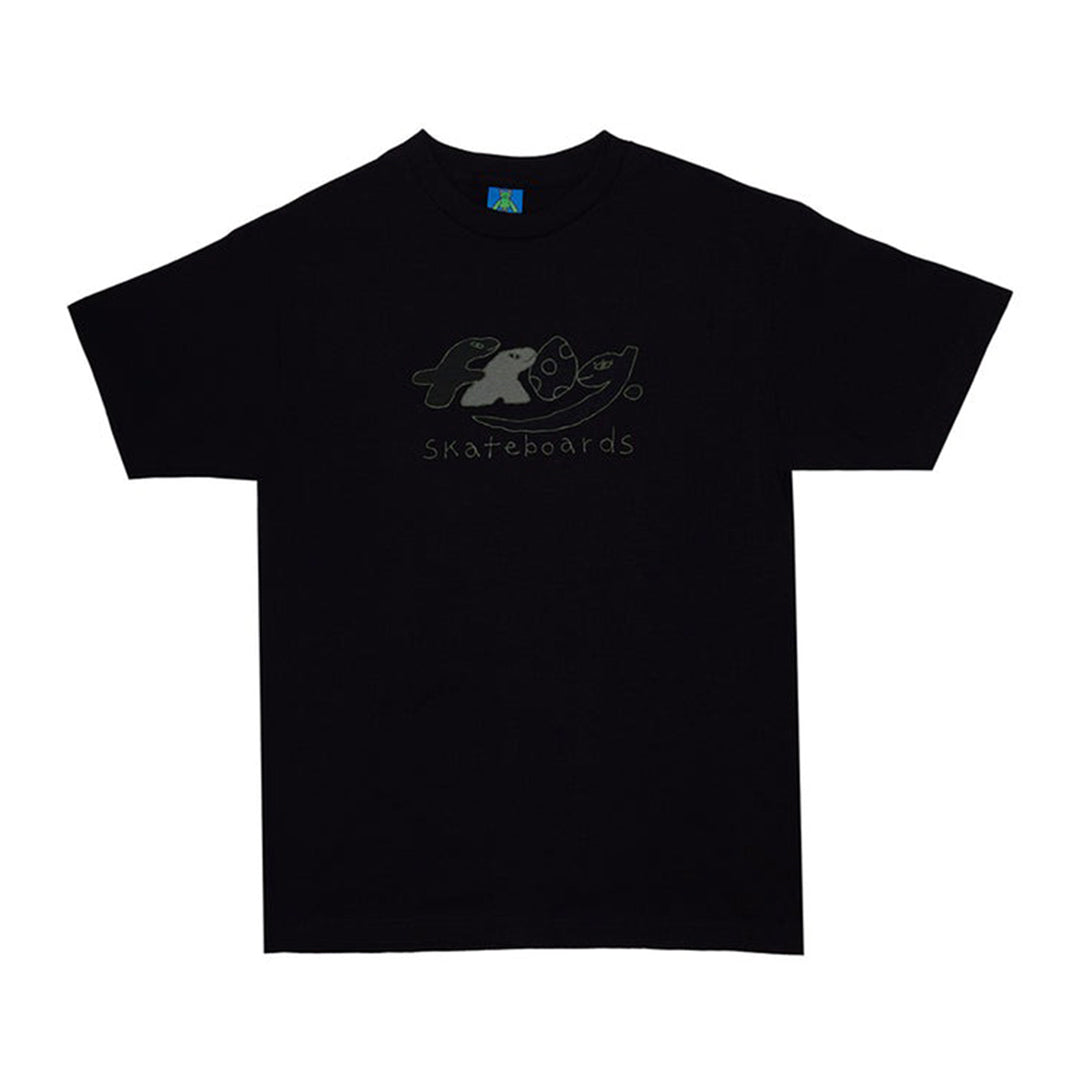 FROG SKATEBOARDINGS(フロッグ スケートボーディング)| クロージング | DINO LOGO T-SHIRT / BLACK | スノーボード・スケートボードのTACTICS JAPAN