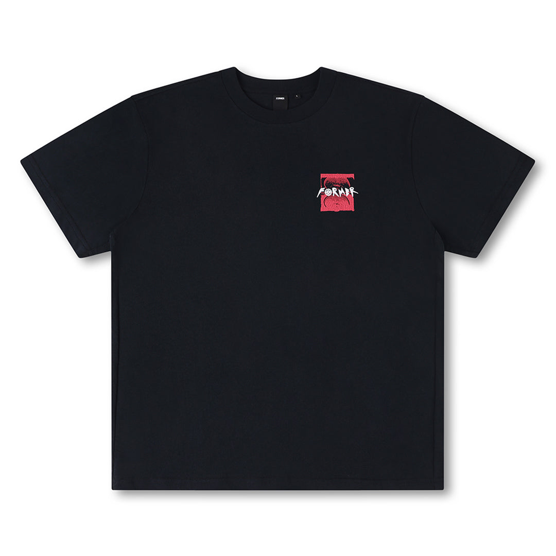 FORMER(フォーマー)| DROID CRUX T-SHIRT / BLACK | スノーボード・スケートボードのTACTICS JAPAN